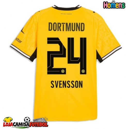 Camisa de Futebol Borussia Dortmund Daniel Svensson #24 Equipamento Principal 2026-27 Manga Curta